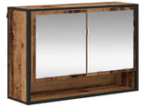 Bathroom Furniture Set with Door 3 pcs Old Wood Engineered Wood 3402408