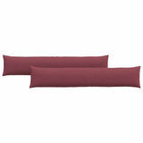 Sofa Pillows 2 pcs Wine Red 200 x 40 cm Fabric 42013871