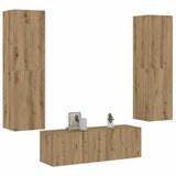 Wall Mounted TV cabinets 3 pcs Artisan Oak Engineered Wood 3328966
