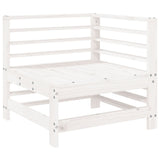 6 Piece Garden Lounge Set White Solid Wood Pine 3186327