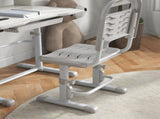 Height Adjustable Kids Study Table and Chair Set, with Drawer, Storage Shelf, 80 x 54.5 x 104 cm, T3398P379038
