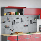 Tool Cabinet Set with Shelf 6 pcs Red Powder-Coated Steel 3321415