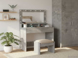 Dressing Table Concrete Grey 78.5 x 41 x 135 cm Engineered Wood 865112