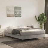 Box Spring Bed Frame Light Grey Double Velvet 3121190