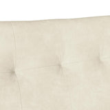 Chesterfield Bench Cream 112 x 65.5 x 75 cm Velvet 42019293