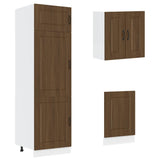 ZNTS 8 Piece Kitchen Cabinet Set Kalmar Brown Oak Engineered Wood 3314798