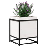 ZNTS Garden Planter White 40x40x50 cm Solid Wood Pine 847019