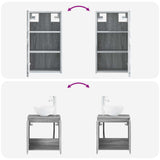 Bathroom Furniture Set 3 pcs Grey Sonoma 33 x 34.5 x 160 cm 3406069