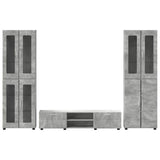 TV Cabinet Set FLORIN 3 pcs Concrete Grey Engineered Wood 3398007