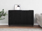 Sideboard Black Oak 90 x 34 x 80 cm Engineered Wood 879588