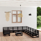 12 Piece Garden Lounge Set Solid Pinewood 3076023