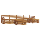 Outdoor Sofa Set 6 pcs Natural Solid Acacia Wood 3373339
