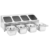 Gastronorm Container Holder with 4 GN 1/6 Pan Stainless Steel 51221