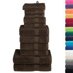 12 Piece Premium Towel Set SOLUND Brown 600 gsm 137574