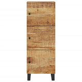 Highboard with 3 Doors 40x33x110 cm Solid Wood Mango&Iron 352929