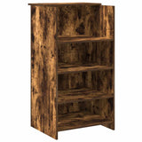 Reception Desk Smoked Oak 135x50x103.5 cm Engineered Wood 3324191