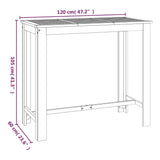 Garden Bar Set Natural Wood Solid Acacia Wood 5 Piece Set Tough 3154396