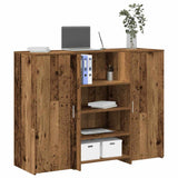 Reception Desk Old Wood 135x50x103.5 cm Engineered Wood 3324194