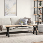 ZNTS Coffee Table Y-Frame 160x40x45 cm Solid Wood Pine and Steel 3282712