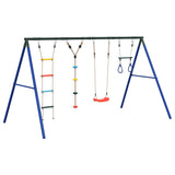Outdoor Swing Set with Swing. Trapeze. Ladder. Disc Swing 3283628
