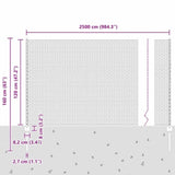 Welded Wire Fence 25 x 1.2 m Hot-Dip Galvanised Steel 3337003