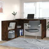 Corner Desk Smoked Oak Engineered Wood 342662