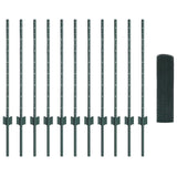Welded Wire Fence with Posts 25 x 0.8 m PVC-Coated Steel Green 3336478