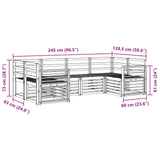 Sofa Sets 6 pcs Natural Solid Acacia Wood 3375379