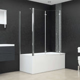 ZNTS Bath Enclosure 120x69x130 cm Tempered Glass Transparent 146227