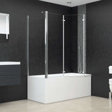 Bath Enclosure 120x69x130 cm Tempered Glass Transparent 146227