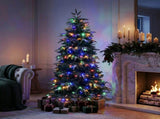 6FT Green Ice Crystal Christmas Tree, PVC & PE, 763 Tips, 3-Section Auto Tree, 260 LEDs 45470089