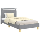 Children's Bed Frame with Headboard Light Grey 90 x 200 cm 42011224
