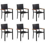 Dining Set Black and Brown 3068814