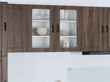 Wall Glass Cabinet PORTO Brown Oak 80 x 31 x 80 cm 885422