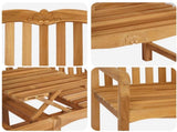 Handcarved Rose Bench Natural 155 x 60 x 94 cm Solid Teak Wood 42030024