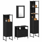 Bathroom Furniture Set 4 pcs Black oak 33 x 33 x 185.5 cm 3334427