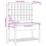 Garden Planter Beige 115 x 60.5 x 153 cm Solid fir wood 42006571
