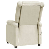 Massage Chair Cream White Faux Leather 340163
