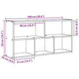 Wall Shelf Sonoma Oak 100x25x50 cm Engineered Wood 853274