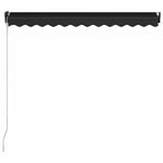 Manual Retractable Awning with LED 350x250 cm Anthracite 3051244