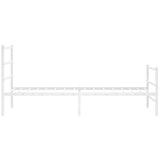 Metal Bed Frame without Mattress with Footboard White 107x203cm 355428