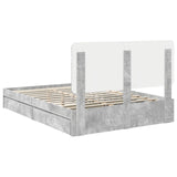 Storage Bed Concrete Grey 150 x 200 cm Engineered Wood 3412675