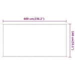 Vertical Awning White 140x600 cm Oxford Fabric 148167