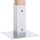 Post Bases Square 12 pcs Silver 51x51 mm Galvanised Steel 42000003