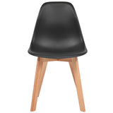 Dining Chairs 2 pcs Black Plastic 244777
