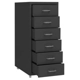 Mobile File Cabinet Anthracite 28x41x69 cm Metal 335919