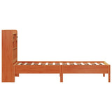 Bookcase Bed without Mattress Wax Brown 100x200 cm Solid Wood Pine 3322917