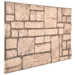 3D Wall Panels with Beige Brick Design 10 pcs EPS 147206