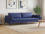 3-Seater Sofa Police Blue 222 x 81 x 89 cm Velvet 42048654