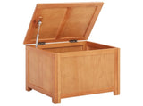 Storage Box with Storage 50 x 45 x 45 cm Solid Oak Wood 42000873